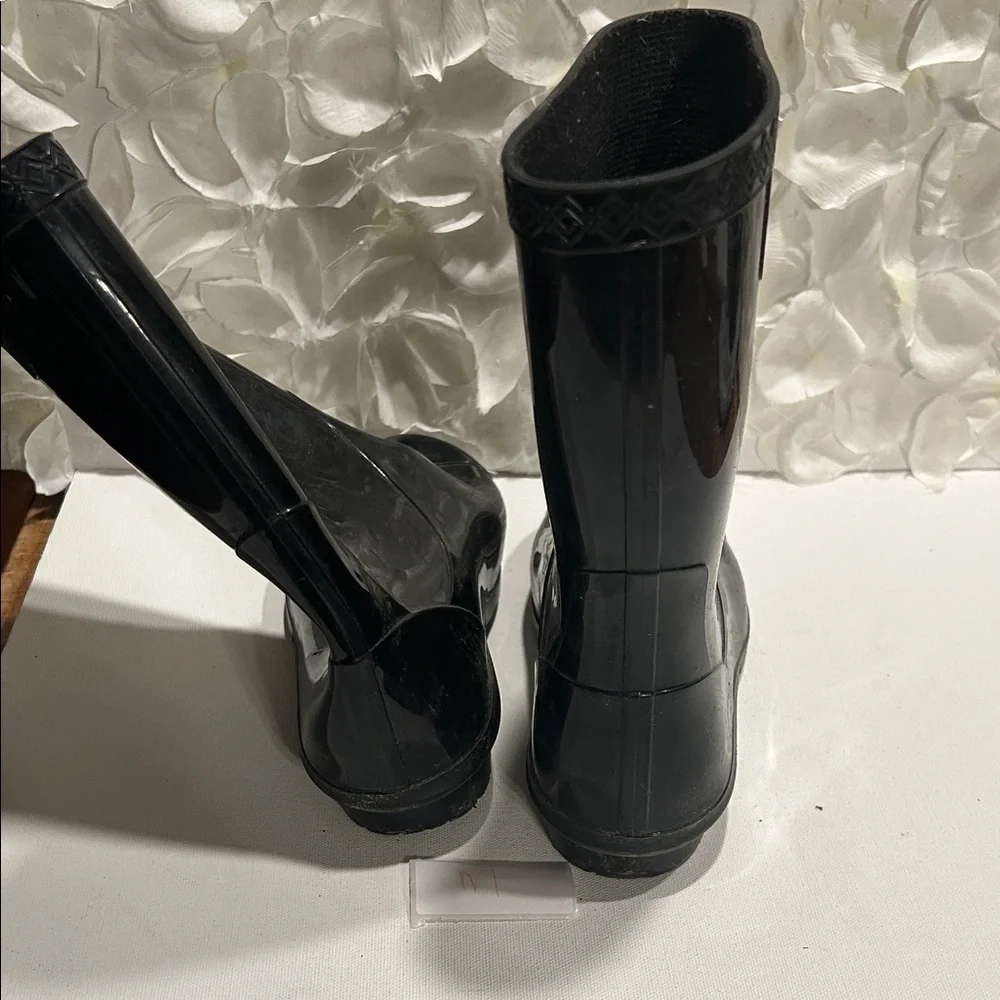 UGG Shiny Black Kids Rain Boots